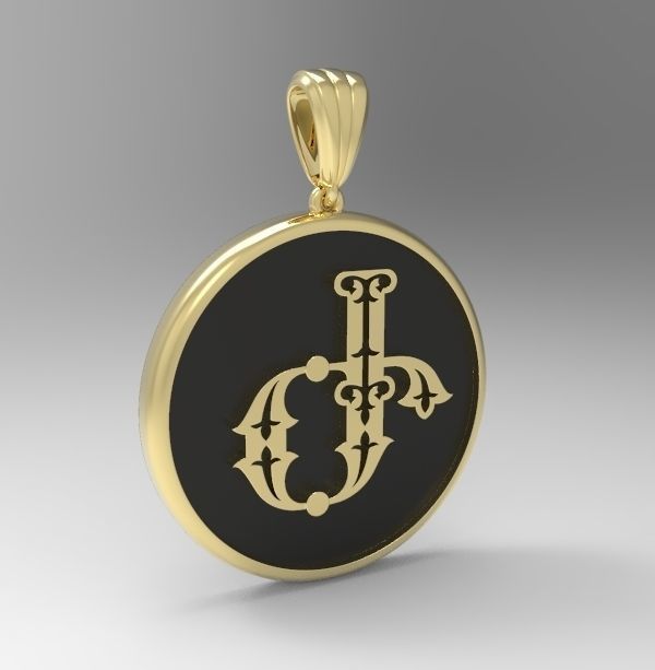 Decorative Letter Ge 3D print model_7