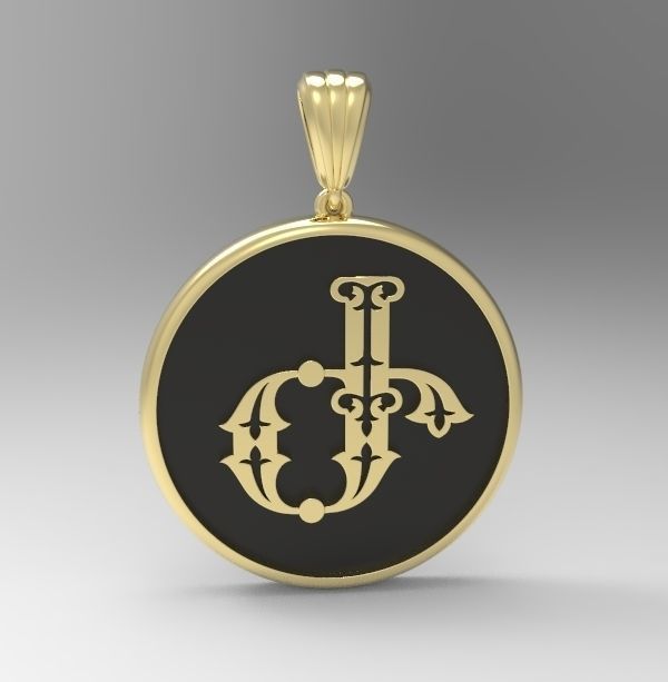 Decorative Letter Ge 3D print model_9