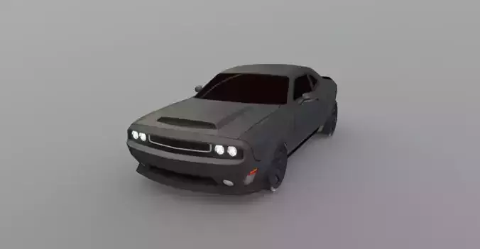 Dodge Challenger Low-poly 3D model