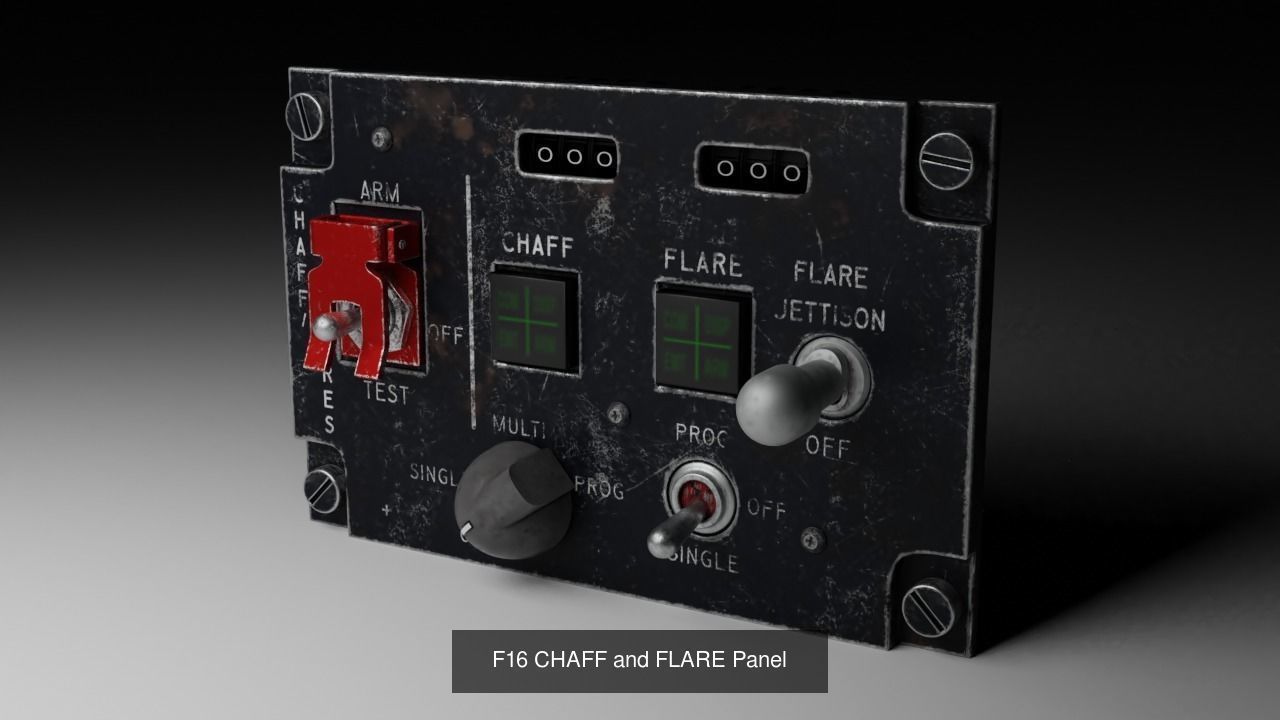 F16 Left Auxiliary Console 3D Model Collection_13