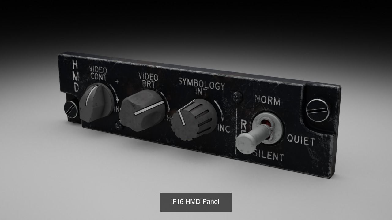 F16 Left Auxiliary Console 3D Model Collection_7