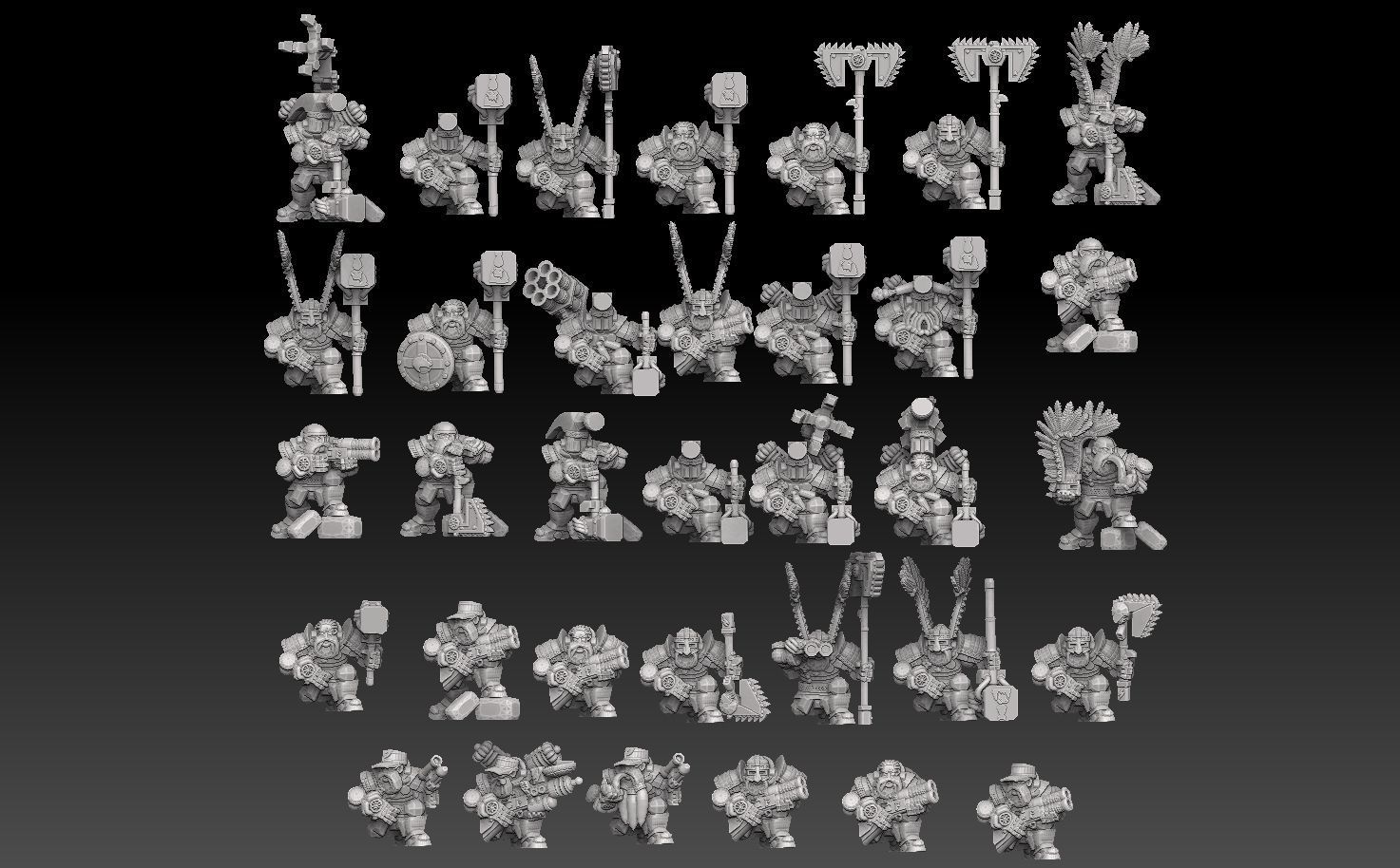Astroknight Dwarves Megapack Version 1 3D print model_1