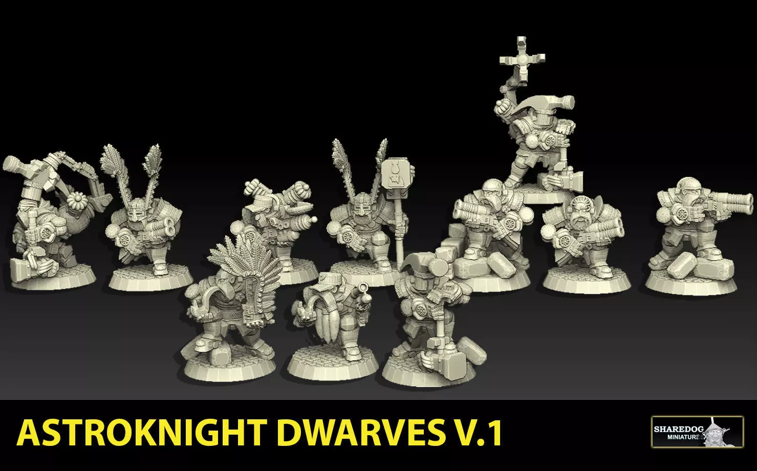 Astroknight Dwarves Megapack Version 1 3D print model_0