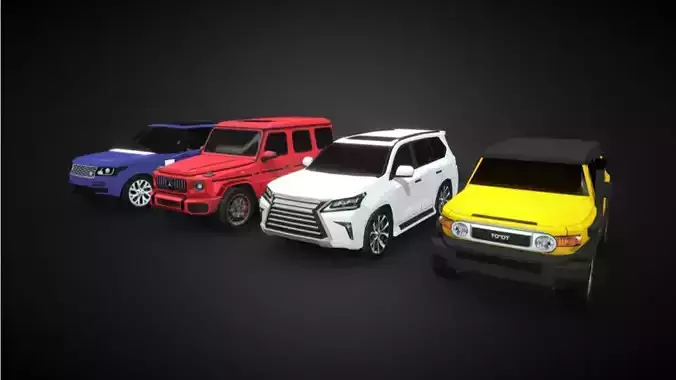 SUV Cars Pack Collection - Low Poly