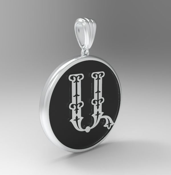 Decorative Letter A 3D print model_24