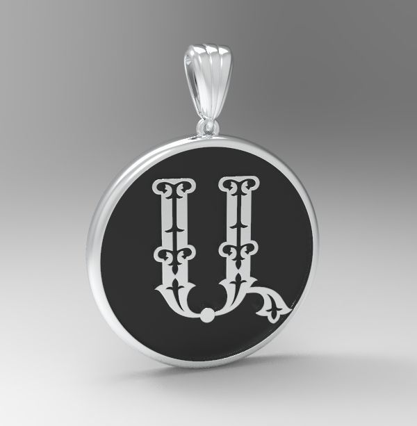 Decorative Letter A 3D print model_26