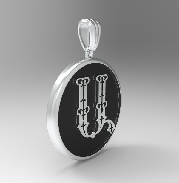 Decorative Letter A 3D print model_23