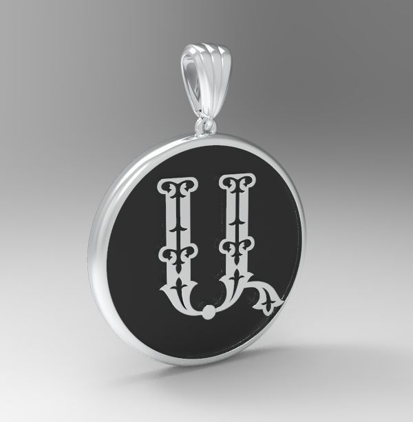 Decorative Letter A 3D print model_25