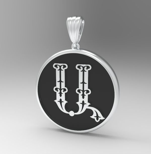 Decorative Letter A 3D print model_29