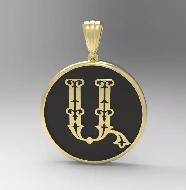 Decorative Letter A 3D print model_0