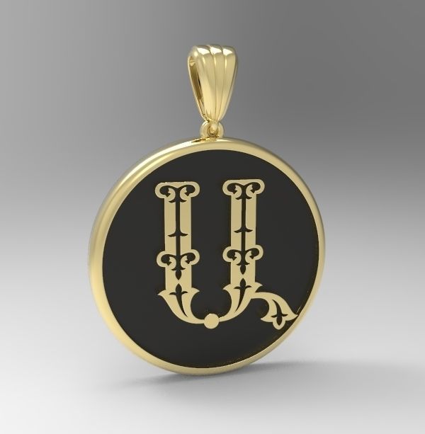 Decorative Letter A 3D print model_9