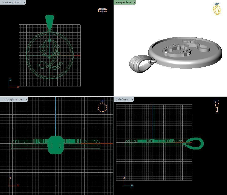 Decorative Letter A 3D print model_17