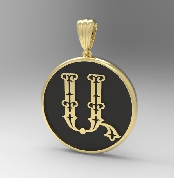 Decorative Letter A 3D print model_2