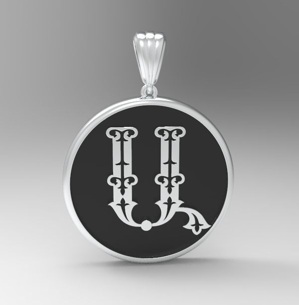 Decorative Letter A 3D print model_27