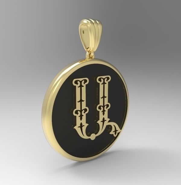 Decorative Letter A 3D print model_7