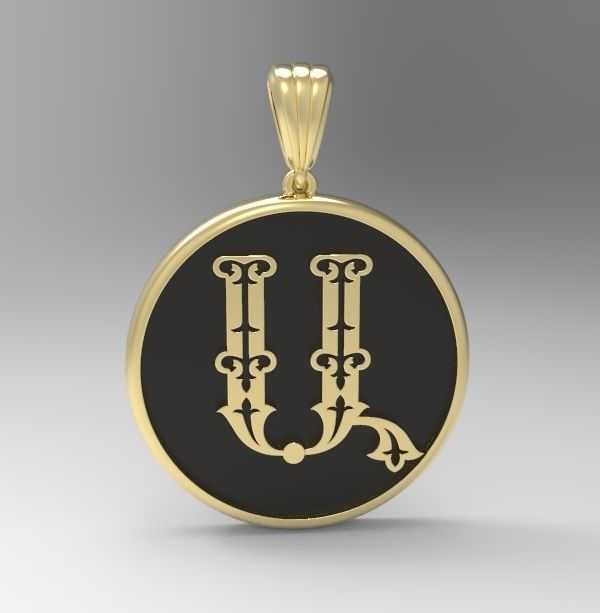 Decorative Letter A 3D print model_1