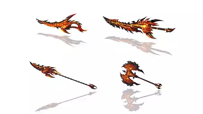 Infernal Weapons 3D Model Collection