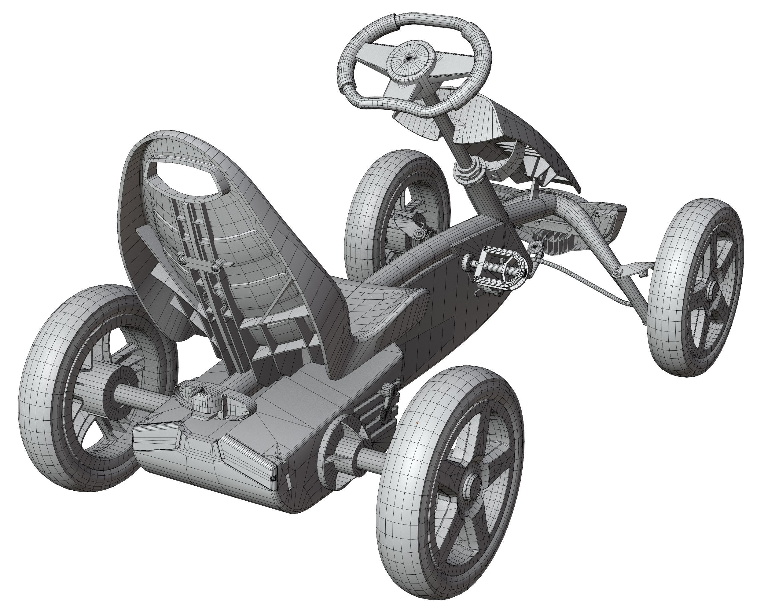 BERG Rally Pearl pedal go-kart Low-poly 3D model_19