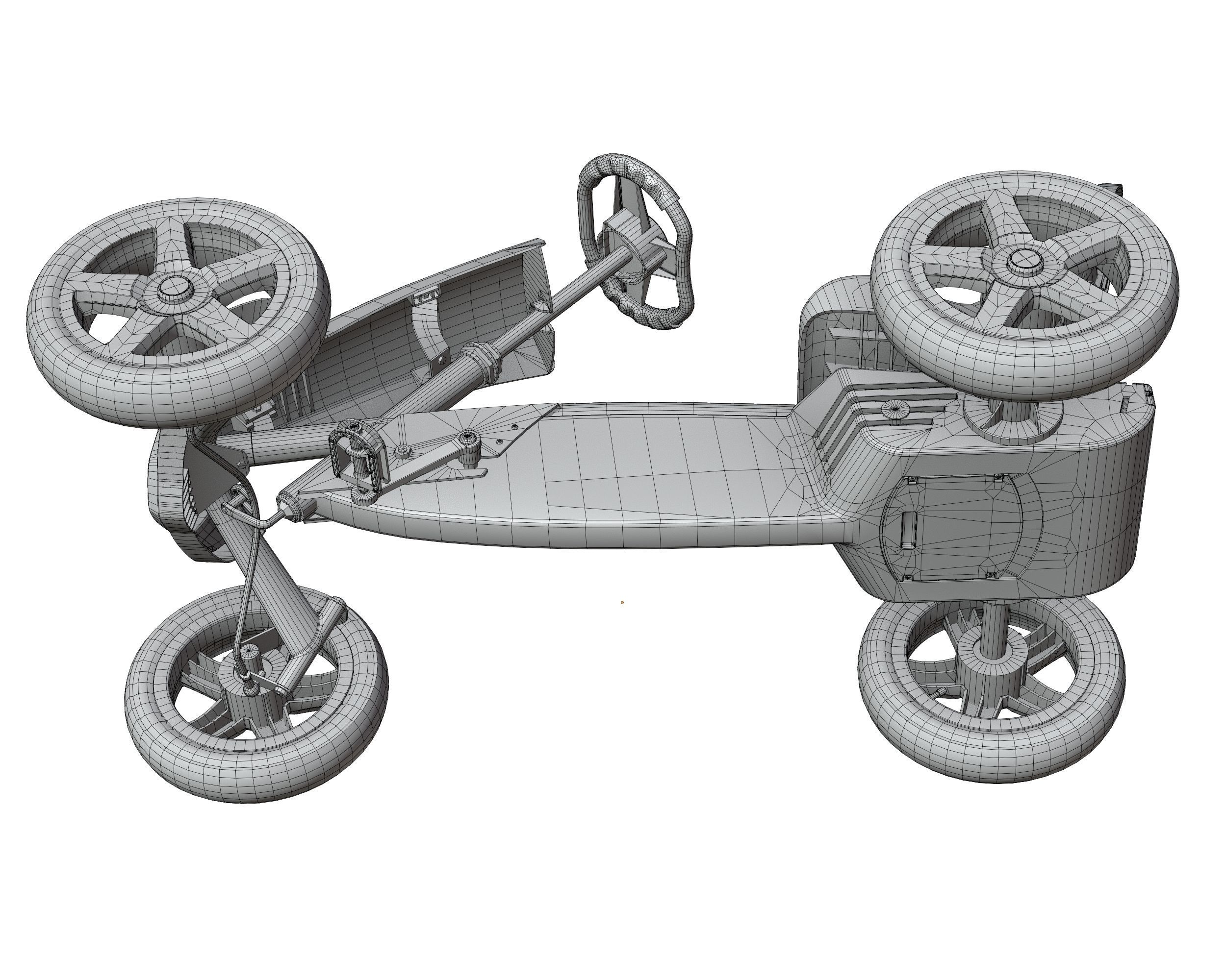 BERG Rally Pearl pedal go-kart Low-poly 3D model_17