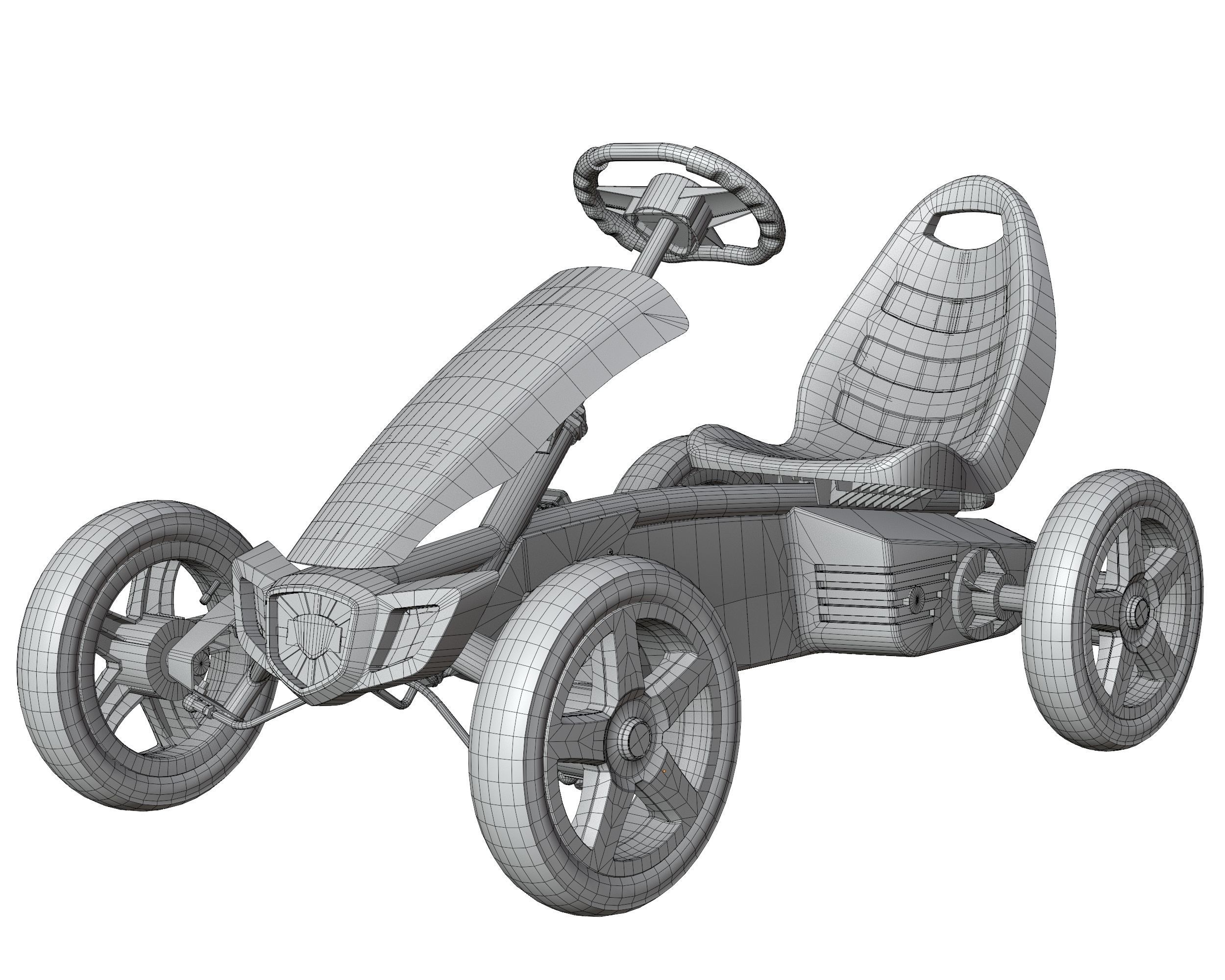 BERG Rally Pearl pedal go-kart Low-poly 3D model_16