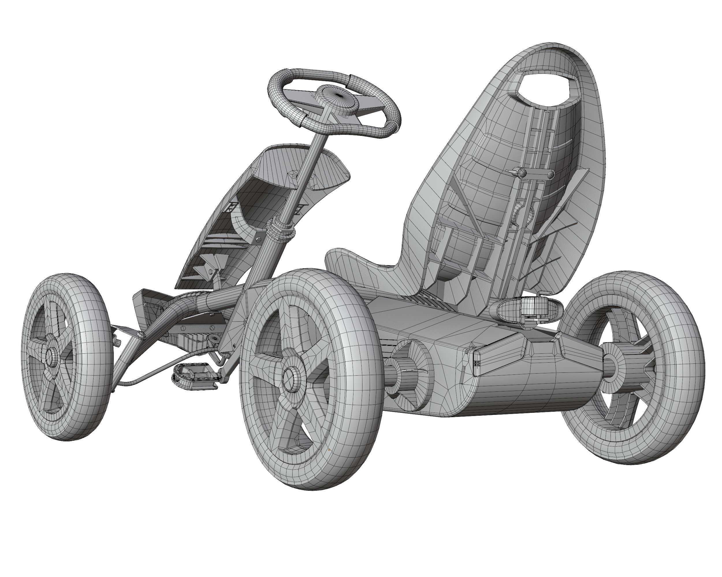 BERG Rally Pearl pedal go-kart Low-poly 3D model_18