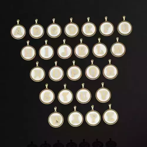 Pendant with letter f