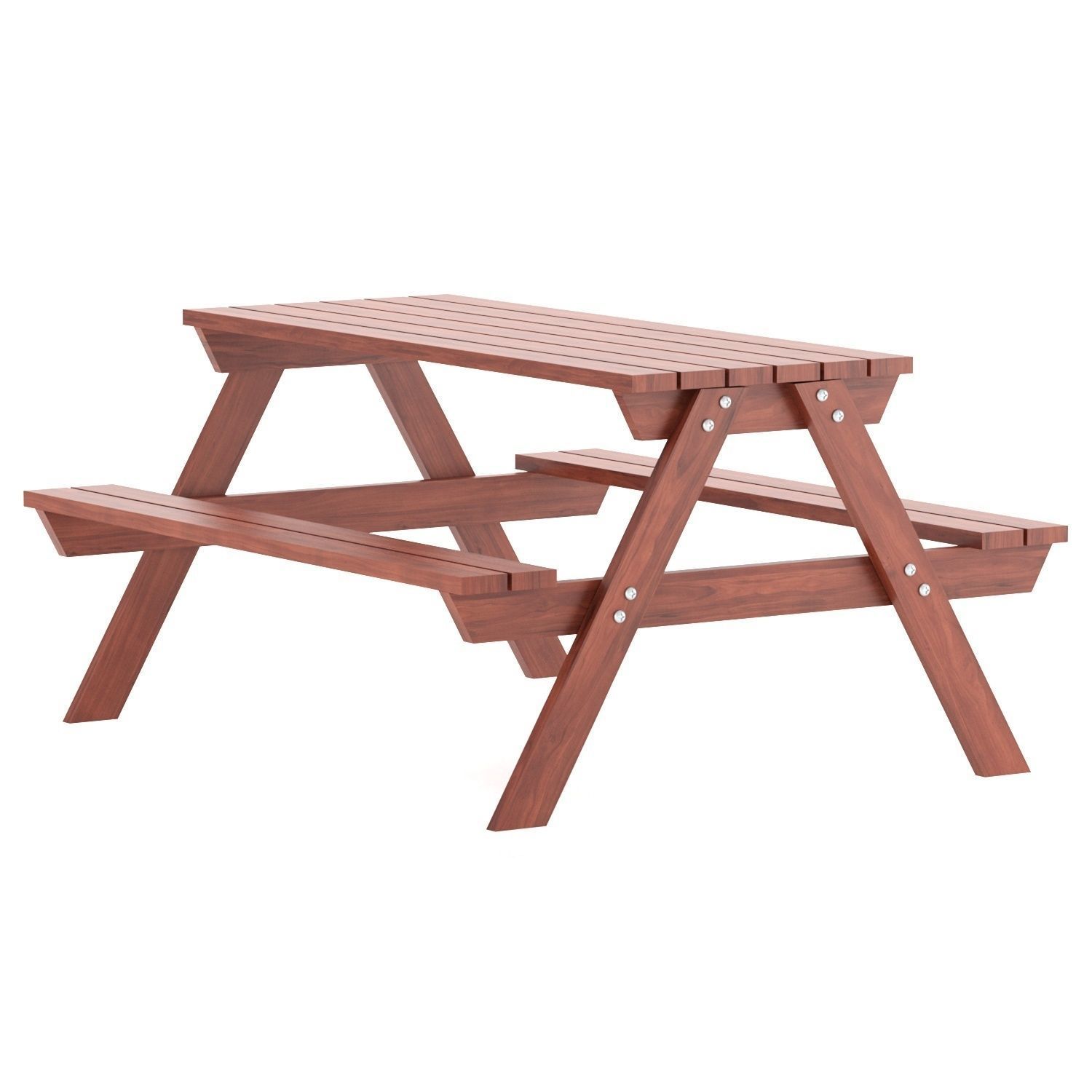Park Table 03 Low-poly 3D model_4