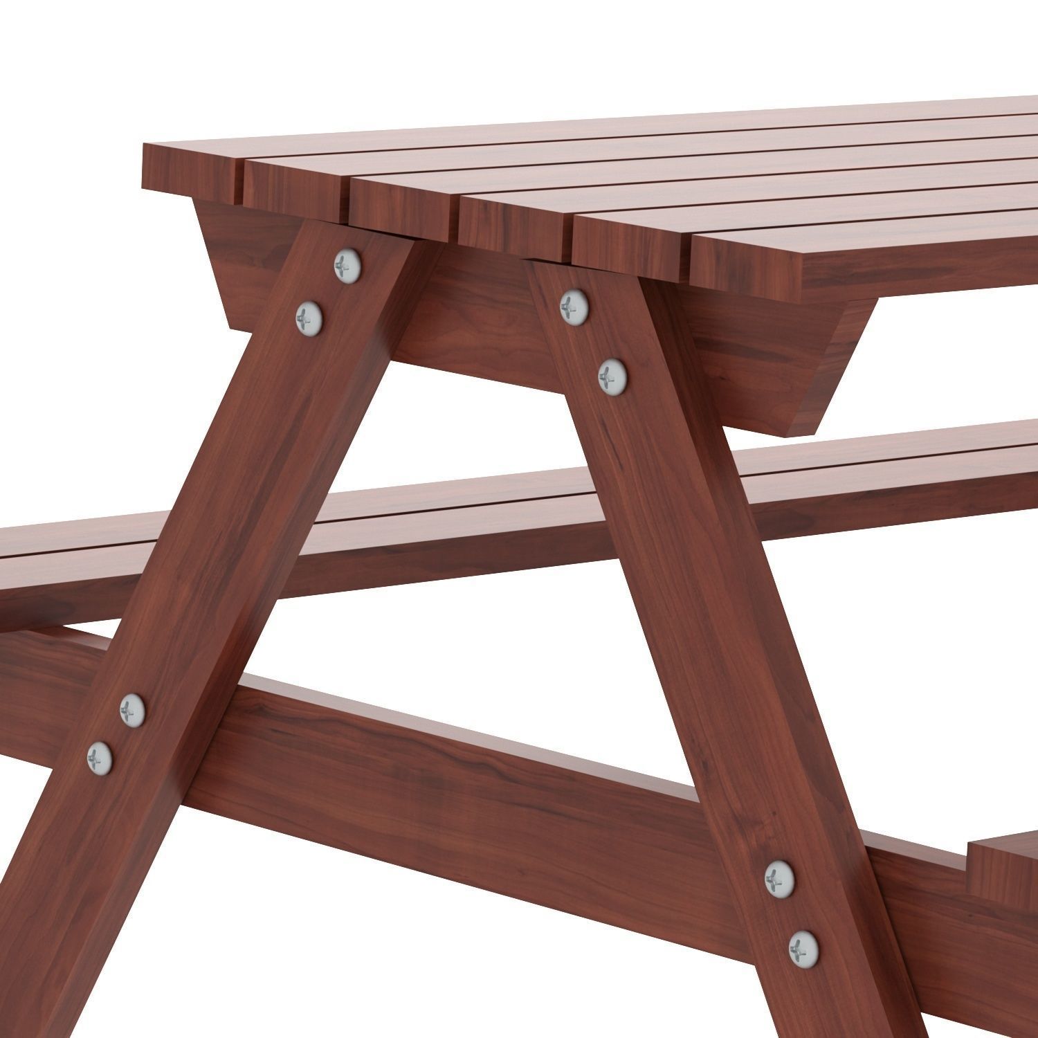 Park Table 03 Low-poly 3D model_3
