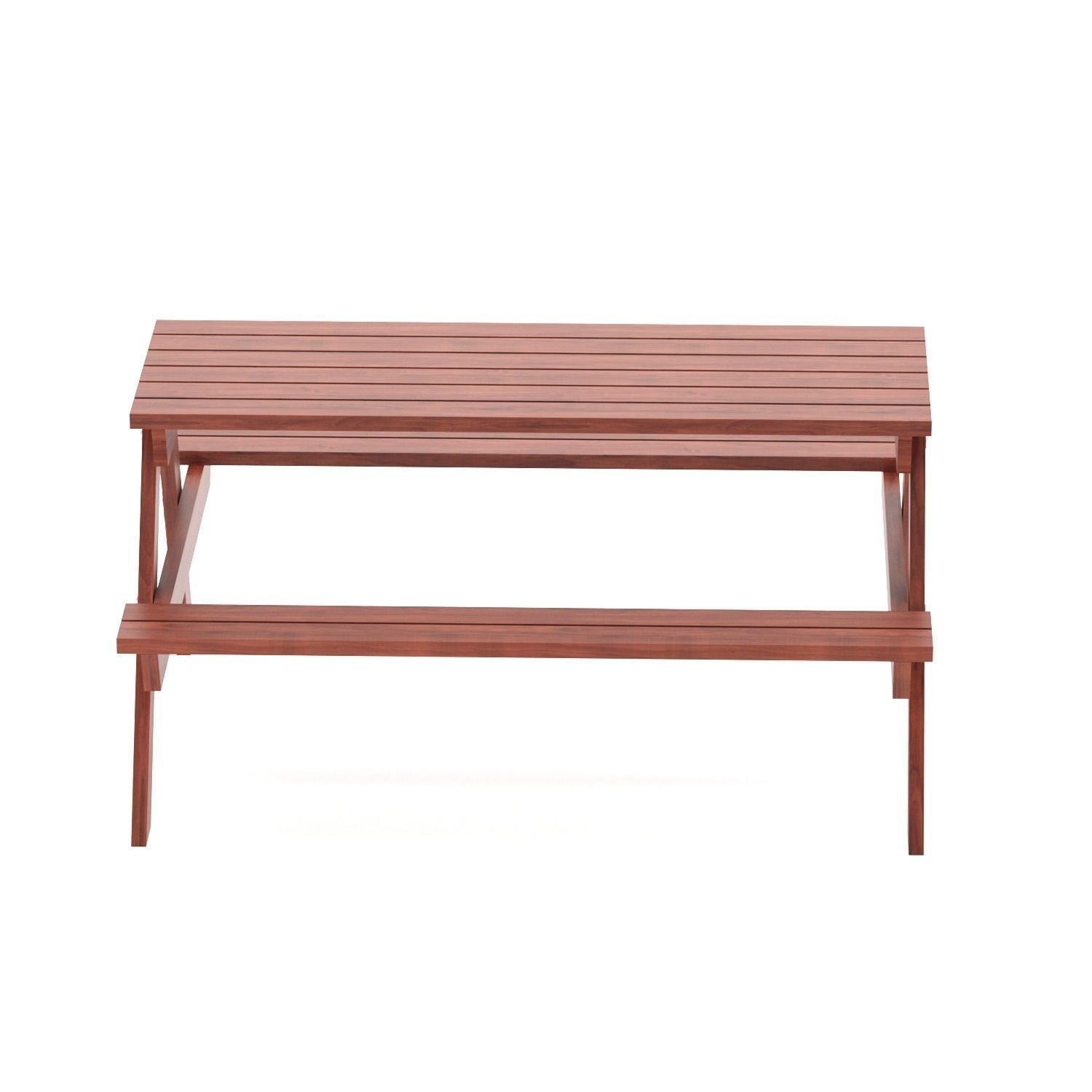 Park Table 03 Low-poly 3D model_7