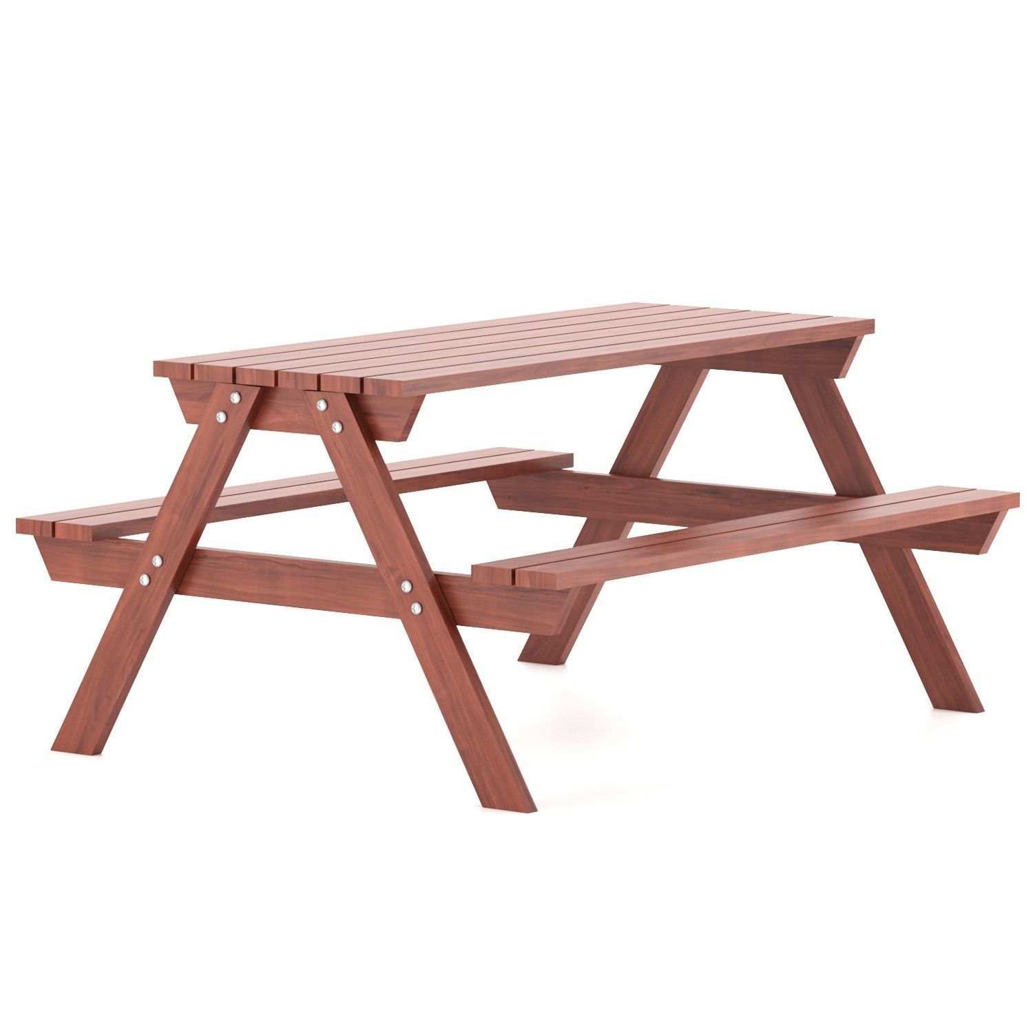 Park Table 03 Low-poly 3D model_2