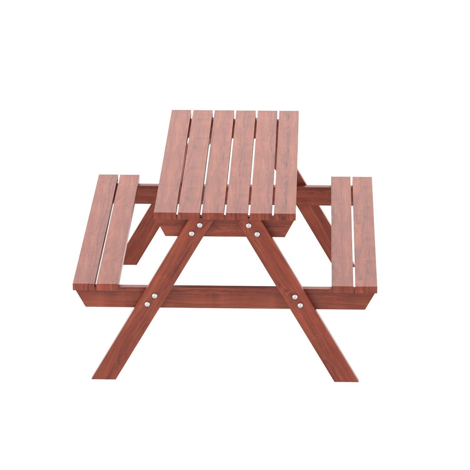 Park Table 03 Low-poly 3D model_6