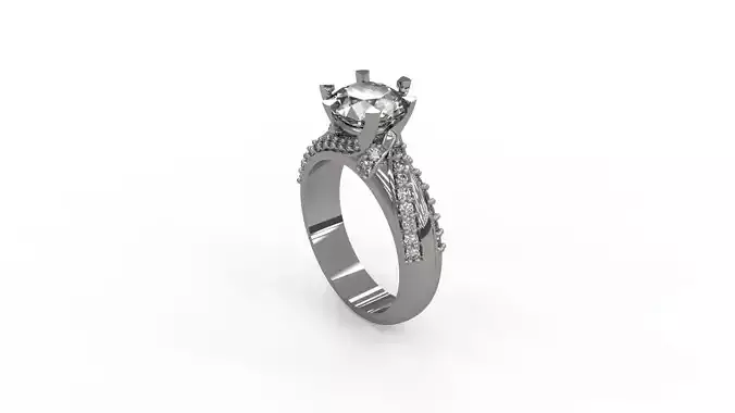 Woman Solitaire Ring 124