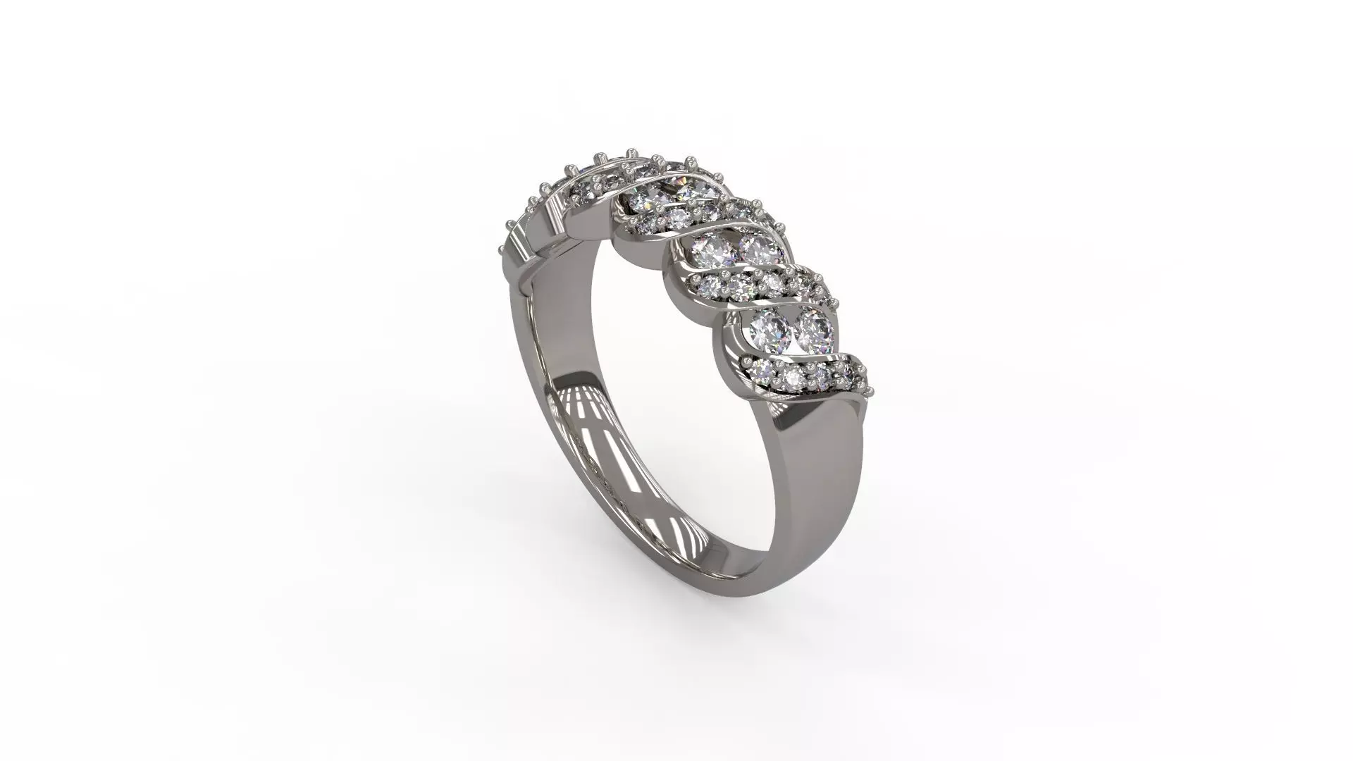 Woman Wedding Band Ring 125 3D print model
