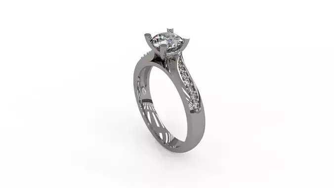 Woman Solitaire Ring 129