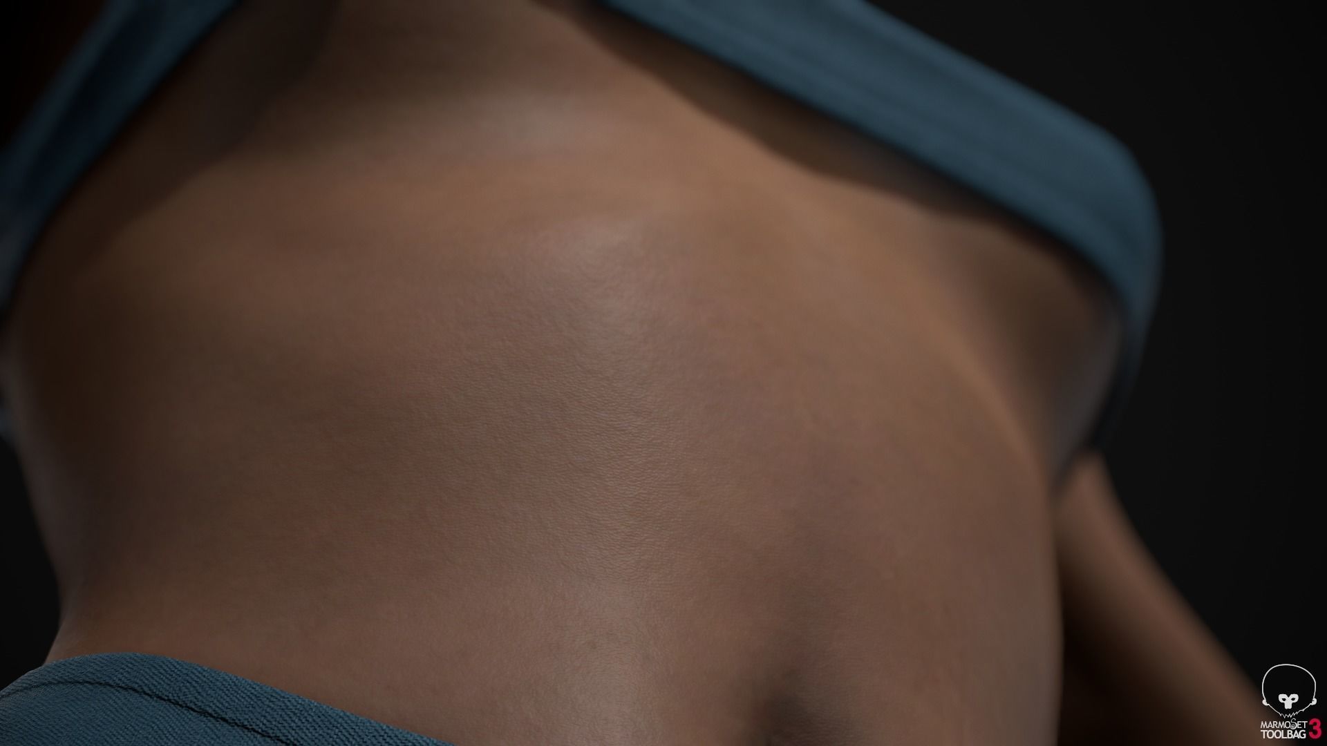 Black woman body Low-poly 3D model_22