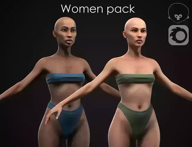 Women pack 3D Model Collection