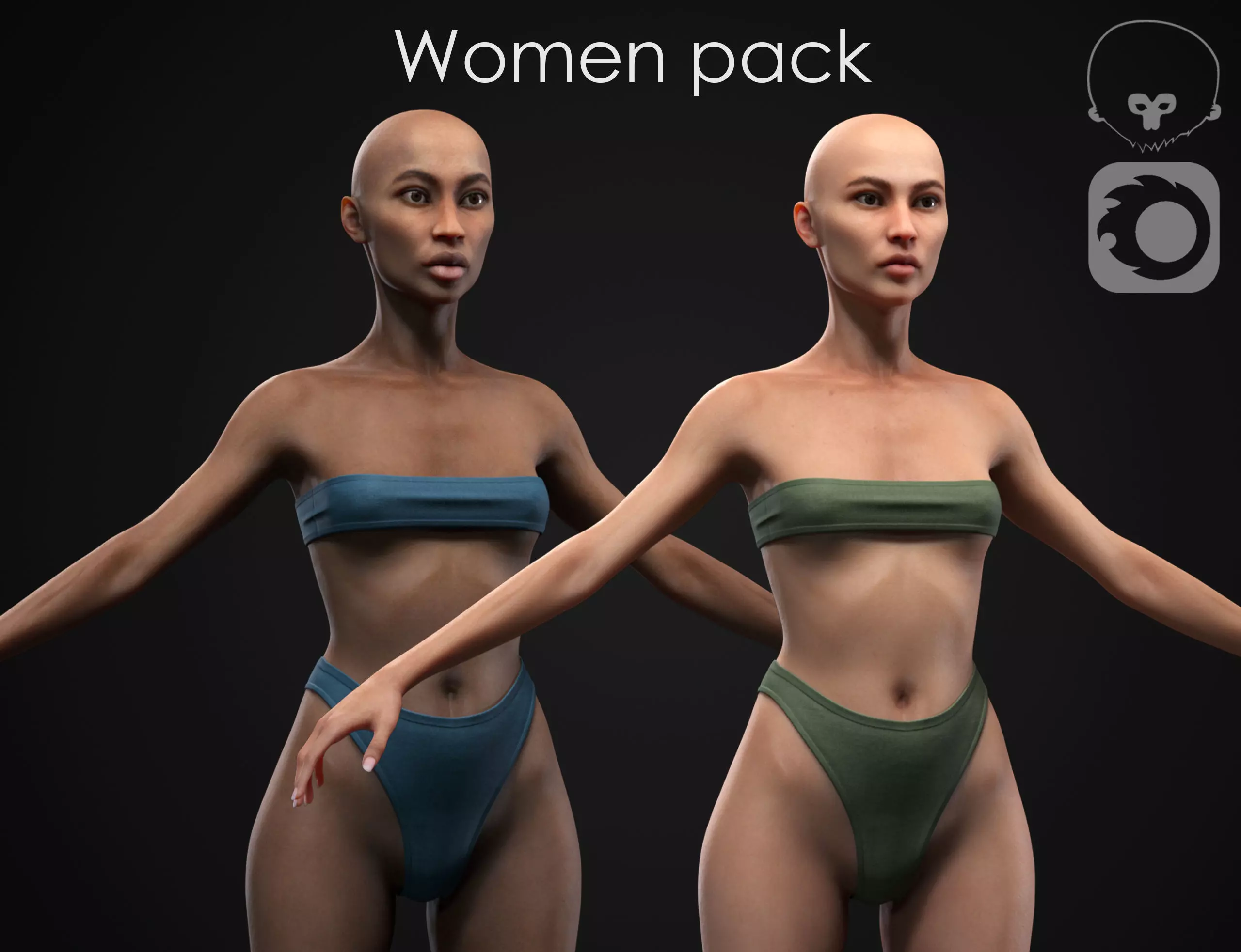 Women pack 3D Model Collection_0