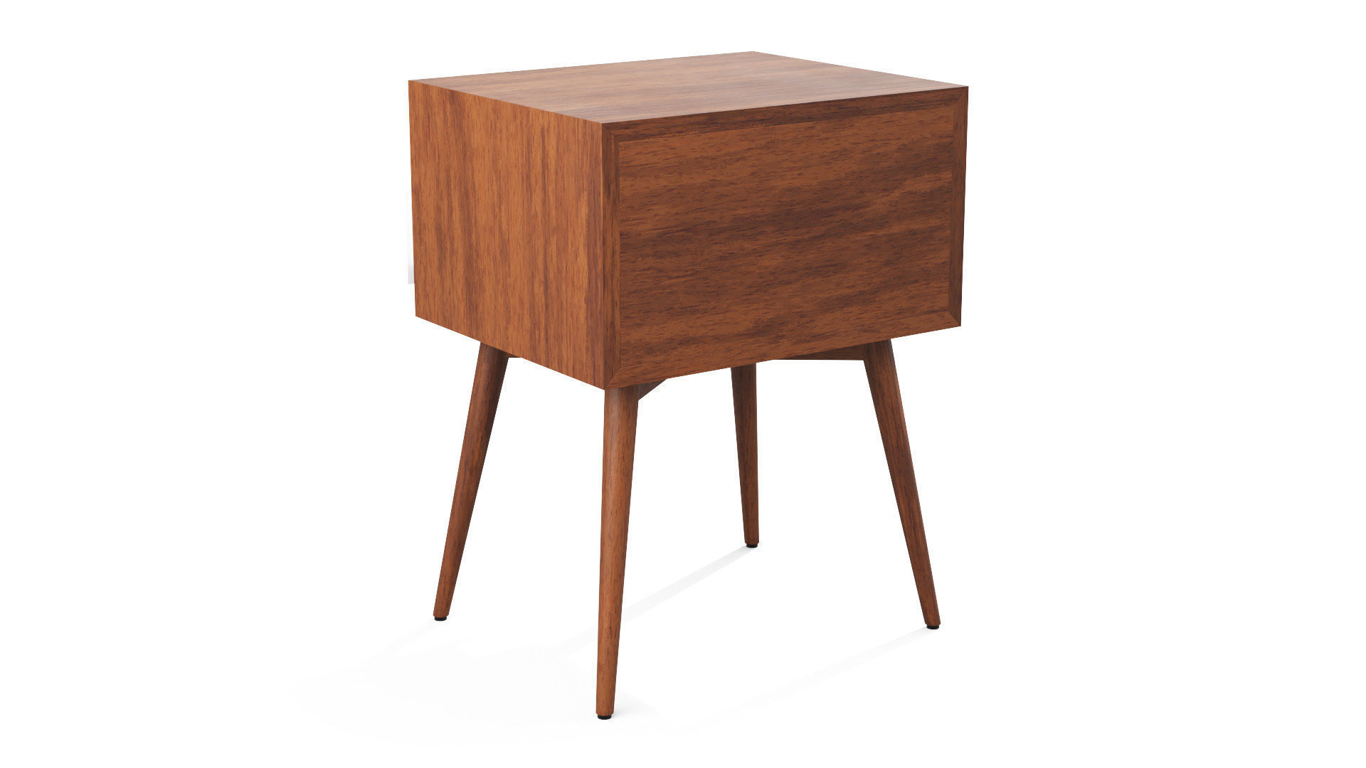 Bedside Table - West Elm Acorn Mid-Century Low-poly 3D model_15