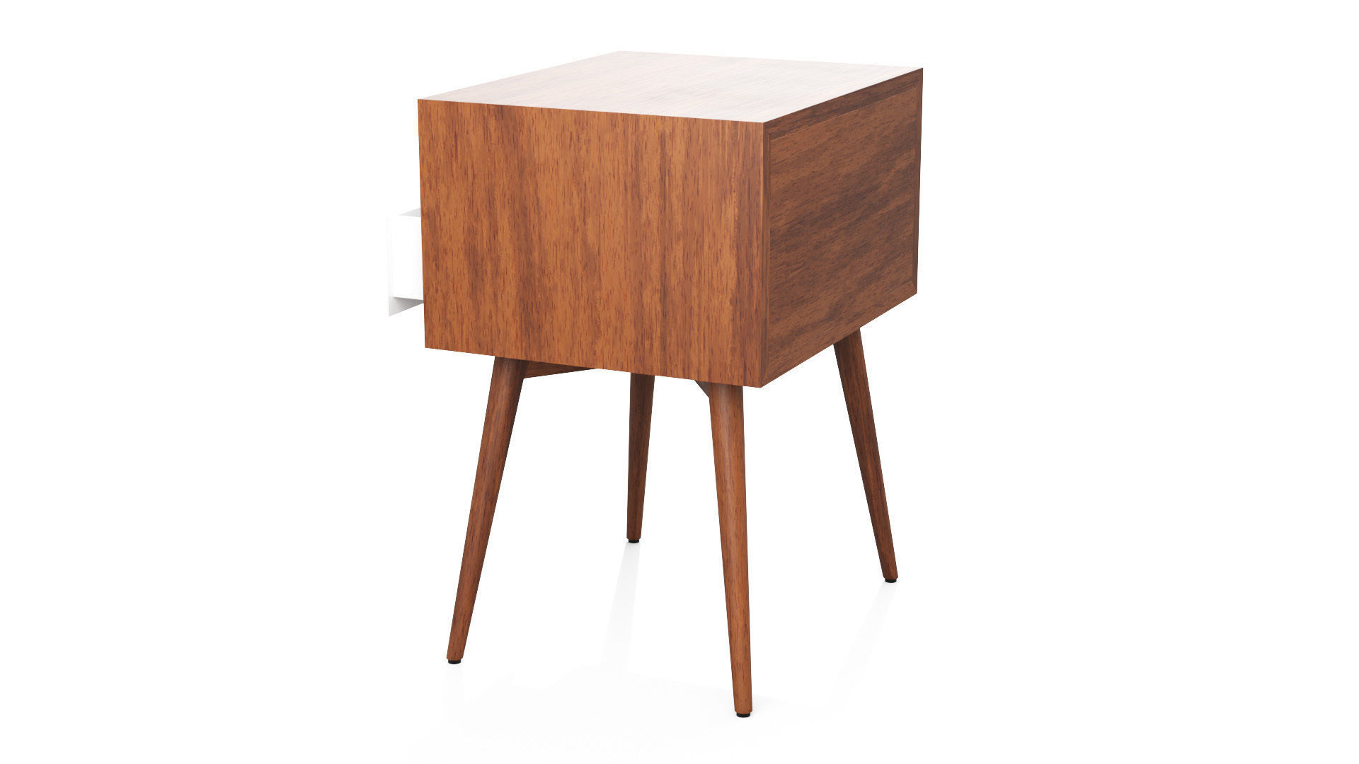 Bedside Table - West Elm Acorn Mid-Century Low-poly 3D model_14