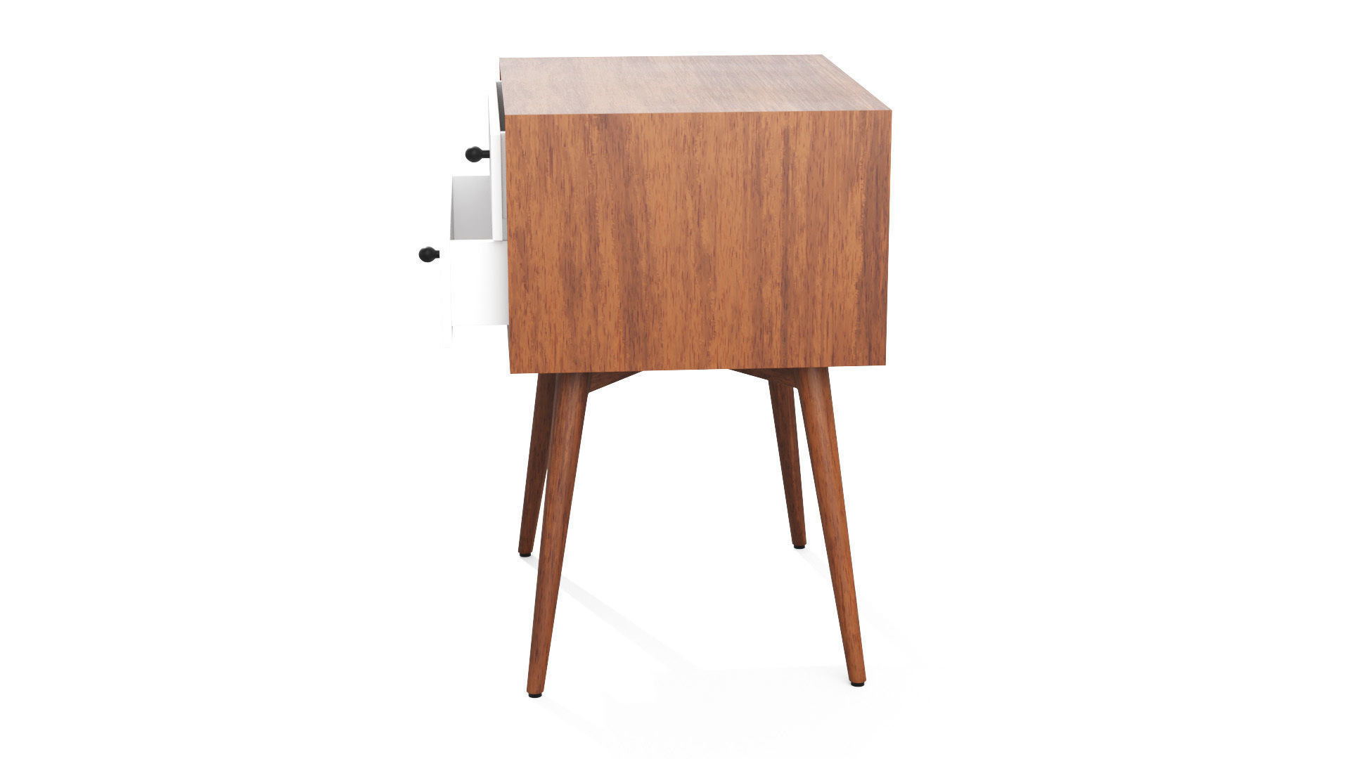 Bedside Table - West Elm Acorn Mid-Century Low-poly 3D model_13