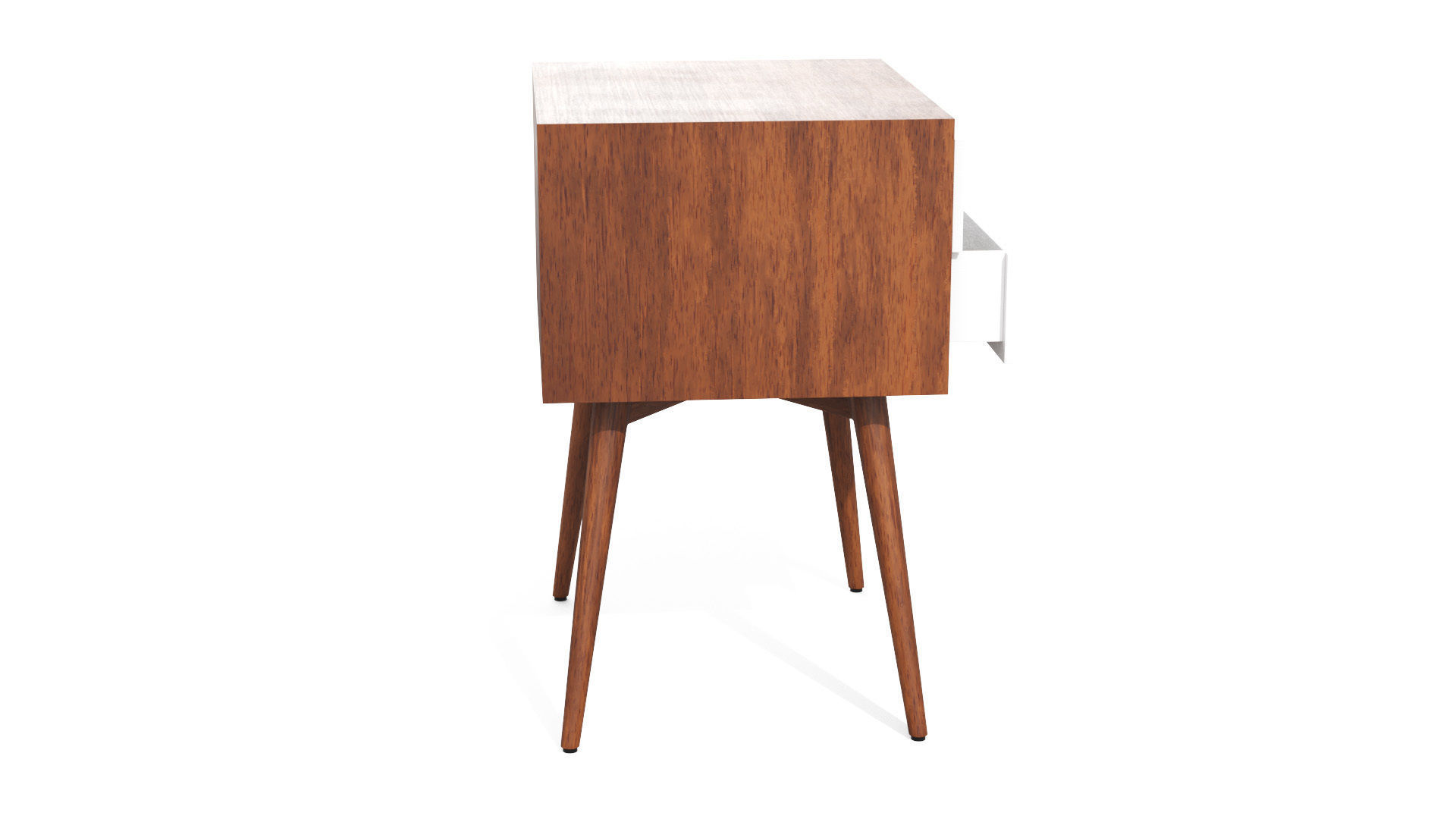 Bedside Table - West Elm Acorn Mid-Century Low-poly 3D model_19