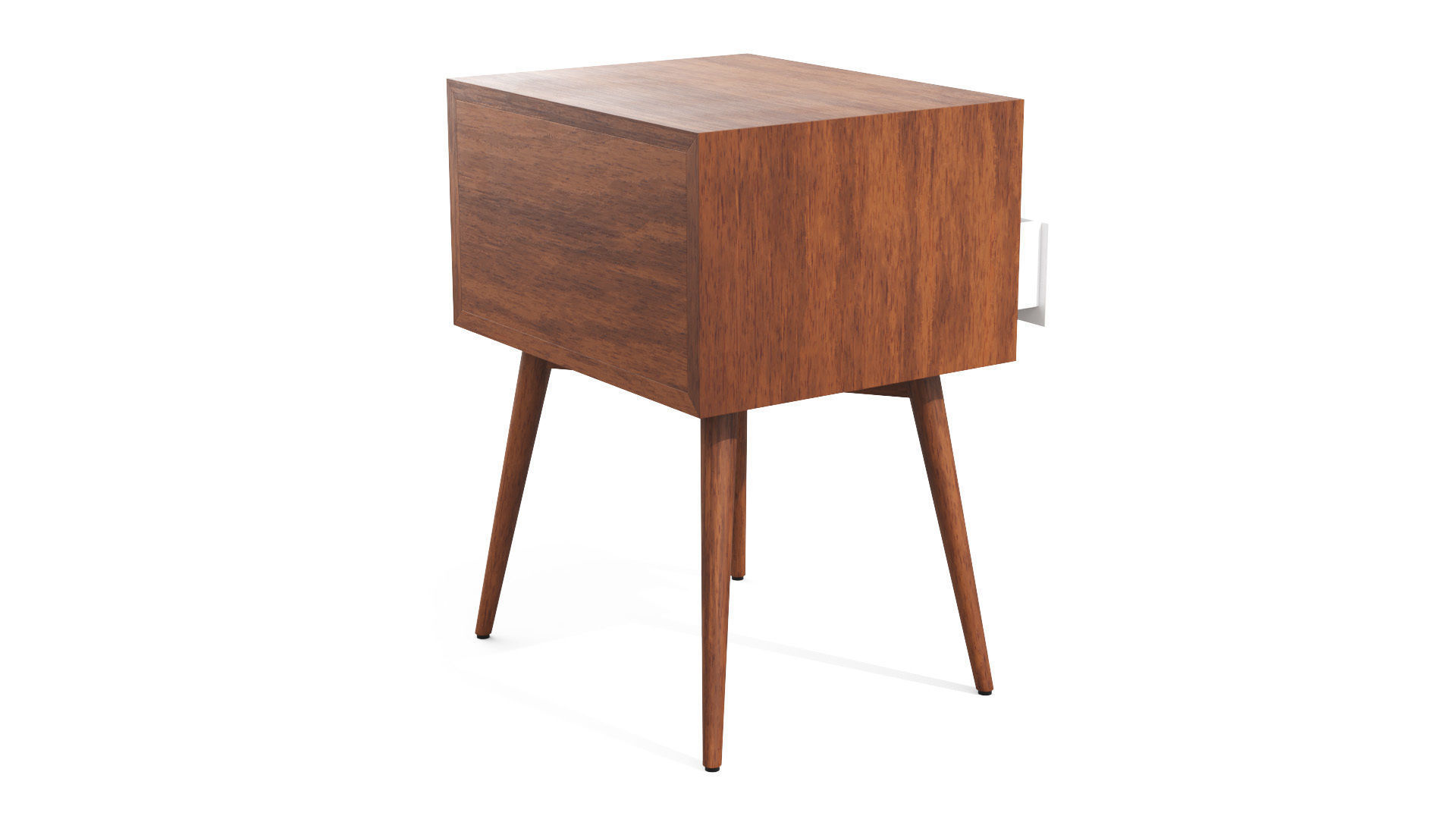Bedside Table - West Elm Acorn Mid-Century Low-poly 3D model_18