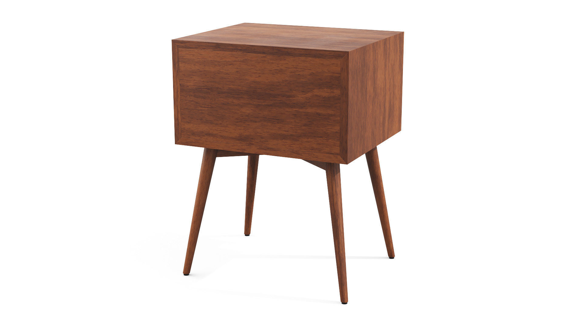 Bedside Table - West Elm Acorn Mid-Century Low-poly 3D model_17