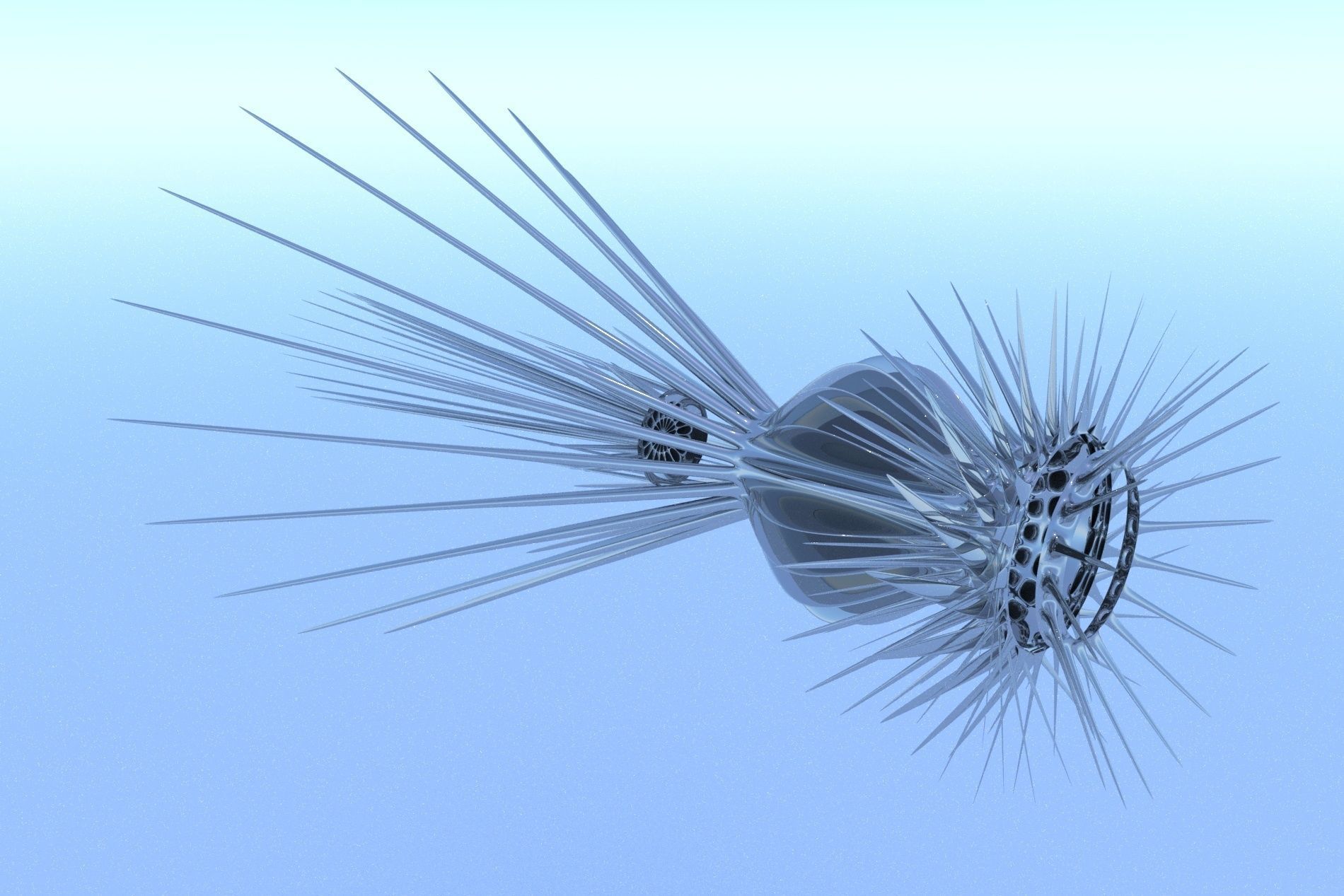 Spaceship Drilling Machine Sci-Fi 3D LowPoly 3D model_11