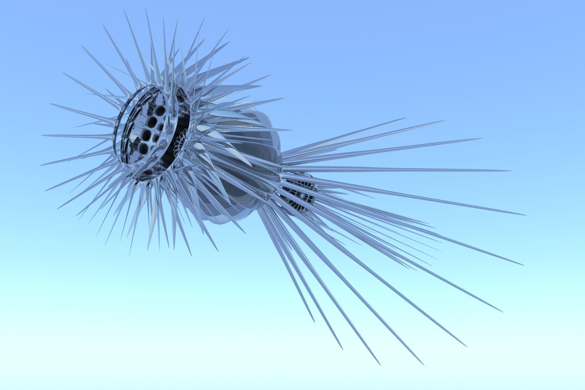 Spaceship Drilling Machine Sci-Fi 3D LowPoly 3D model_8