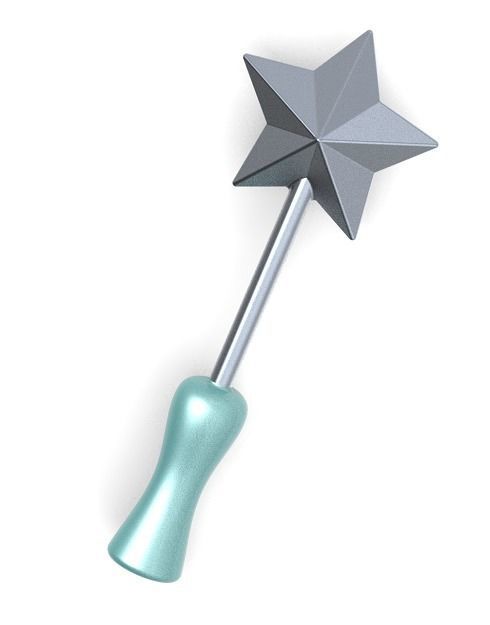 Classic Magic Wand 3D print model_1