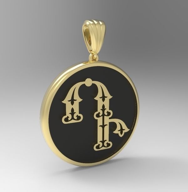 Decorative Letter D 3D print model_7