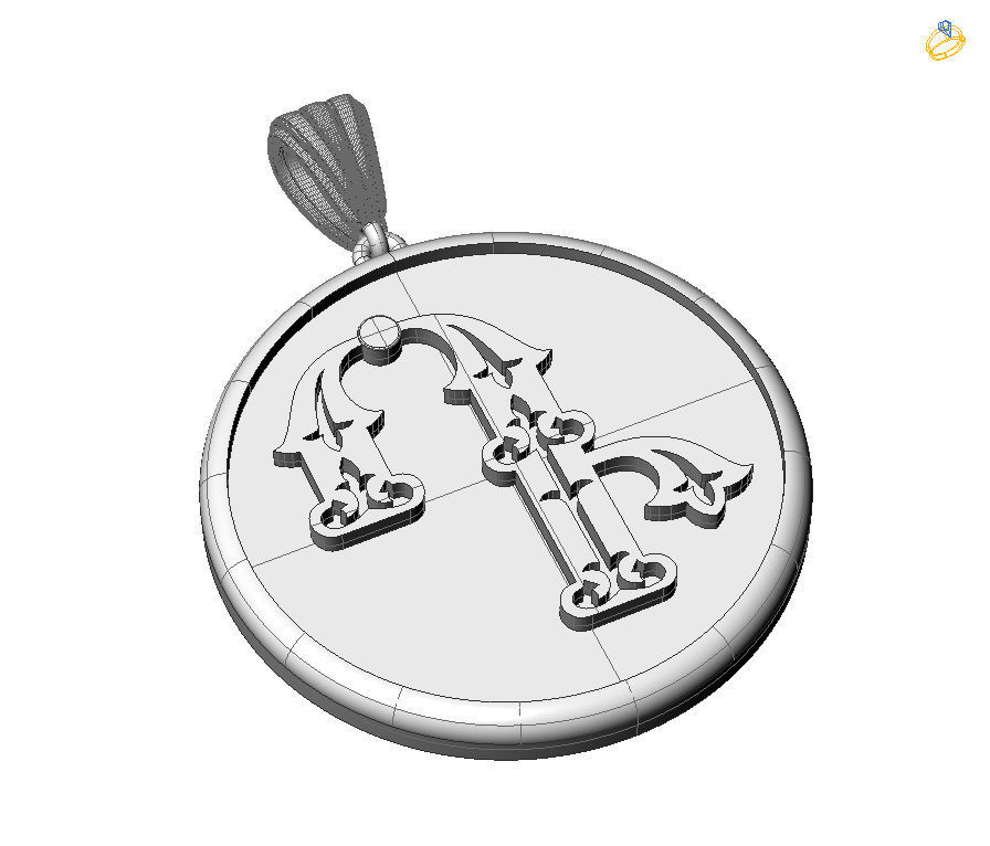 Decorative Letter D 3D print model_30