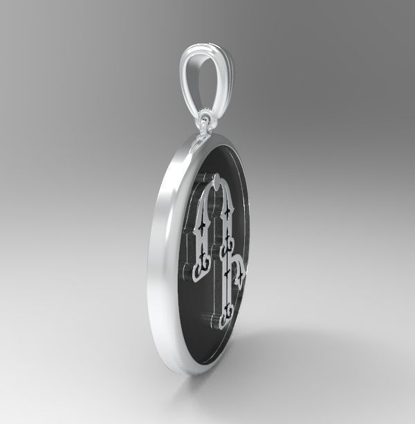 Decorative Letter D 3D print model_21