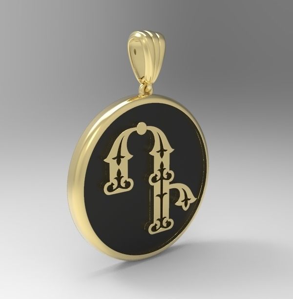 Decorative Letter D 3D print model_6